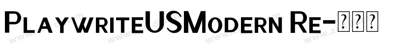 PlaywriteUSModern Re字体转换